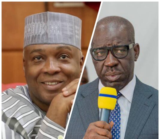 Saraki welcomes Obaseki to PDP, says Oshiomhole has met his Waterloo Saraki and Obaseki