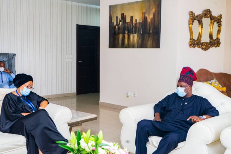 Senator Amosun visits late ex-Governor Ajimobi’s widow in Ibadan