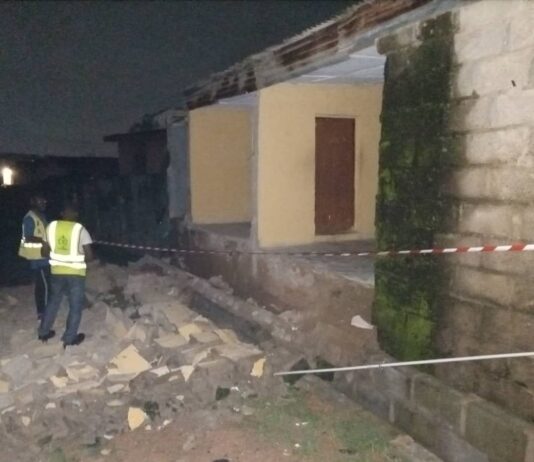 LASEMA: Heavy rainfall causes partial building collapse in Lagos