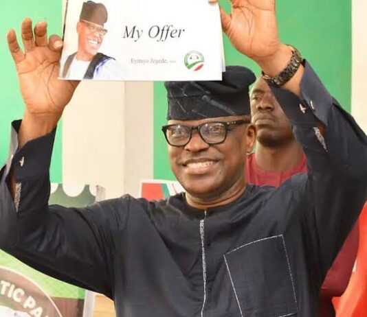 Jegede clinches Ondo PDP ticket, to battle Akeredolu in Oct poll