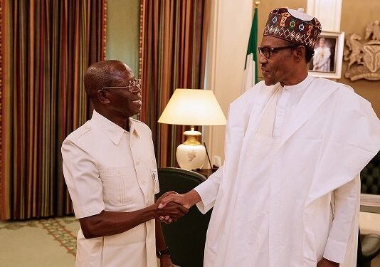Just In: Sacked APC Chairman, Adams Oshiomhole meets President Buhari