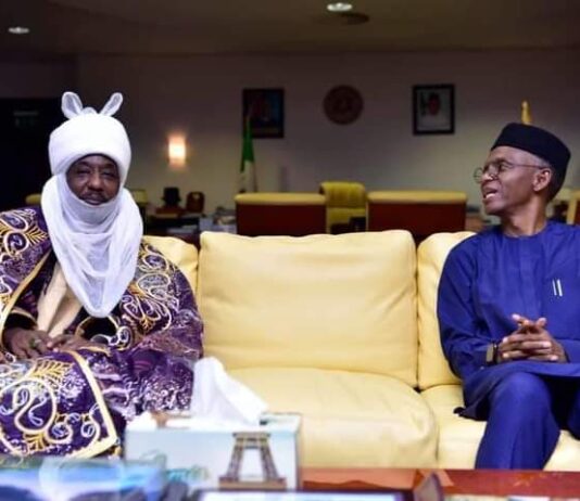Ex-Emir of Kano, Sanusi, Visits El-Rufai in Kaduna