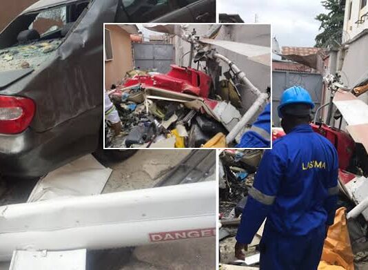 Helicopter Crashes into Building in Lagos, Kills Two