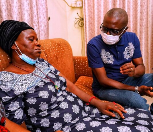 Gov Sanwo-Olu Visits Widow of Man Shot Dead During #EndSARS Protest