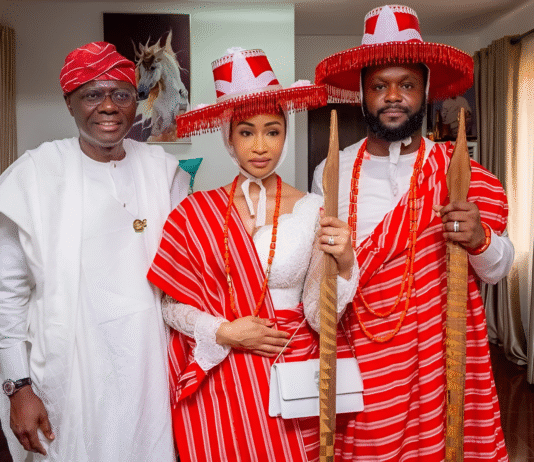 Seyi Tinubu and family honoured at Eyo Oba ceremony as Lagos cultural politics heats up