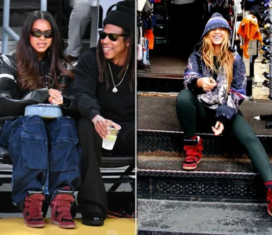 Blue Ivy goes courtside in throwback wedge sneakers once worn by Beyoncé—fans call it full-circle style