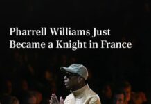 Pharrell Williams Knighted at Élysée Palace During Paris Fashion Week