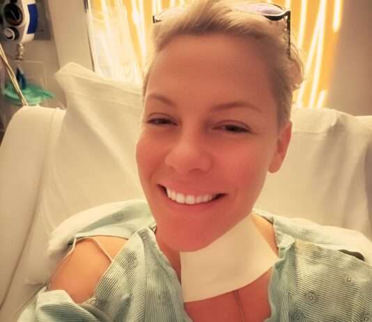 Pink shares she spent New Year’s Eve in hospital after neck procedure