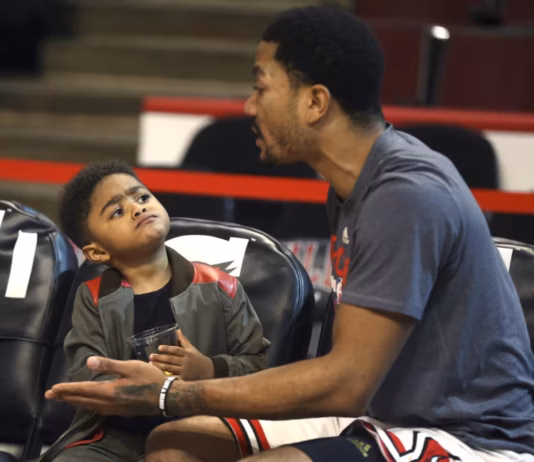 Derrick Rose’s Son P.J. Melts Hearts at Chicago Jersey Retirement