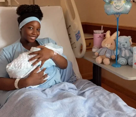 Ini Dima-Okojie Celebrates Her Birthday by Introducing Her Newborn Baby Boy