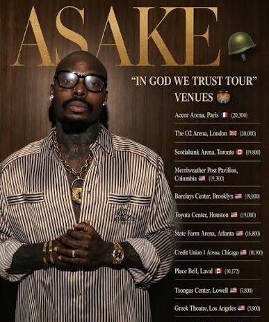 Asake Reveals Dates for ‘In God We Trust’ North American Arena Run