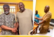 Desmond Elliot Kneels in Public Apology to Femi Gbajabiamila